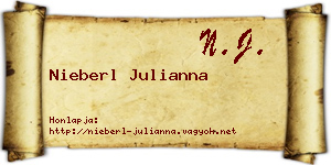 Nieberl Julianna névjegykártya